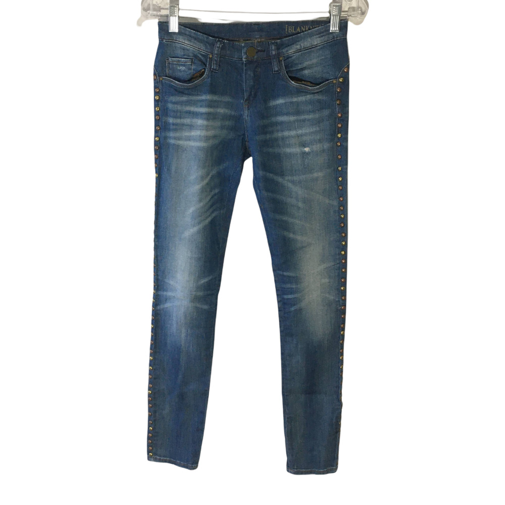 Blank NYC Studded Skinny Jeans Size 25 Women's Blue  Low Rise Denim